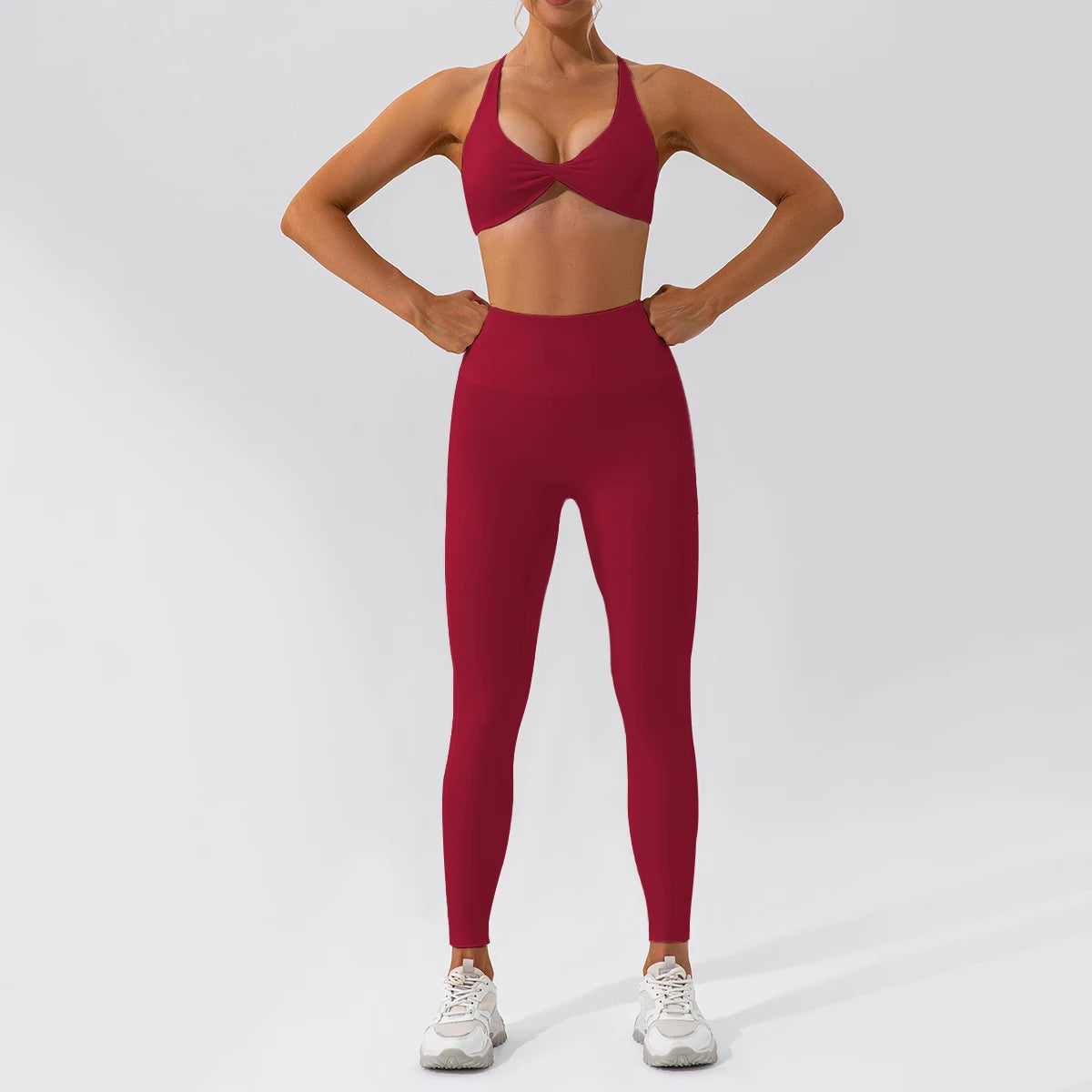 2PCS Women’s Yoga Set – Quick-Dry Long Sleeve Sportswear