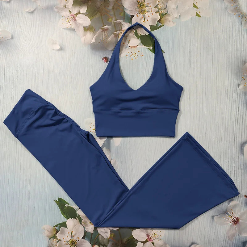 Scrunch Yoga Set – Sports Bra & Flared Leggings