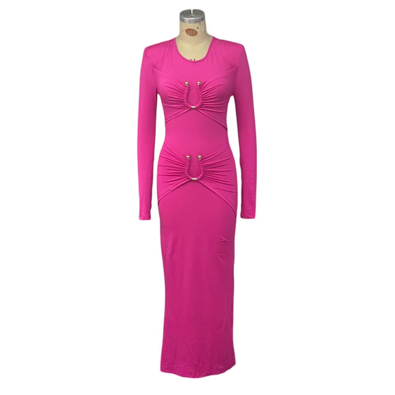Elegant Backless Autumn Party Dress