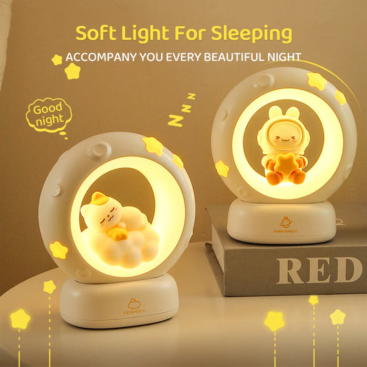 LED Moon Rabbit Night Light