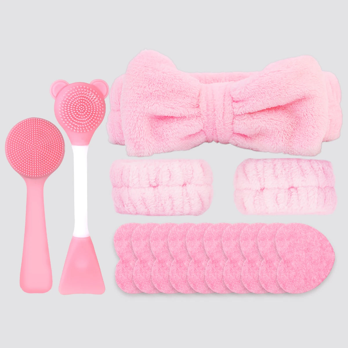 15PCS Pink Face Cleaning Set