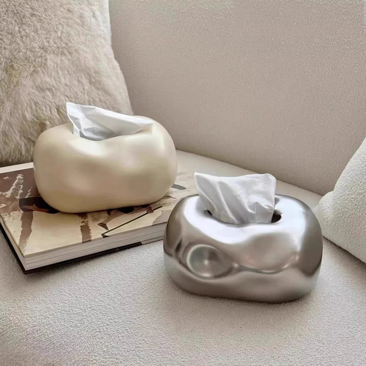 Ceramic Tissue Box Holder – Modern Aesthetic Decor
