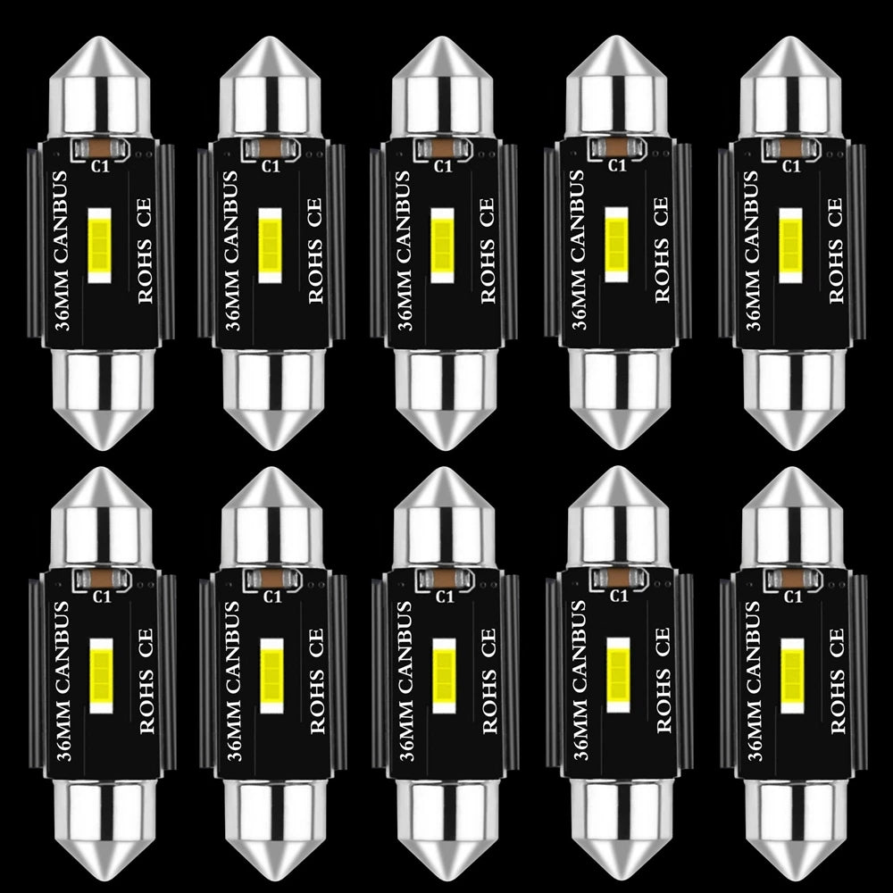 10PCS LED Car Dome Light Set – Super Bright Interior Bulbs