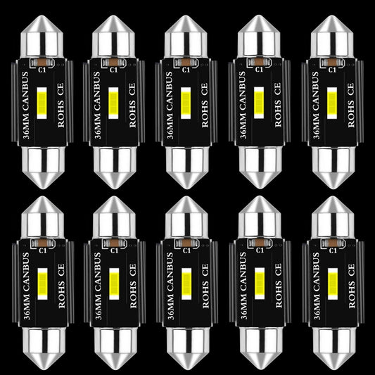 10PCS LED Car Dome Light Set – Super Bright Interior Bulbs