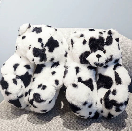 Highland Cow Plush Slippers