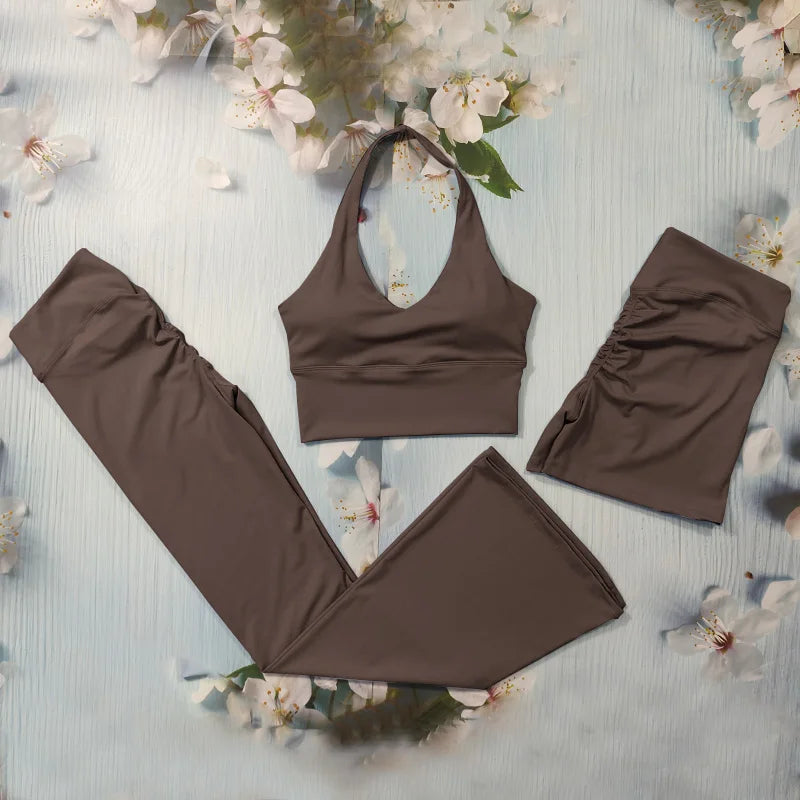 Scrunch Yoga Set – Sports Bra & Flared Leggings