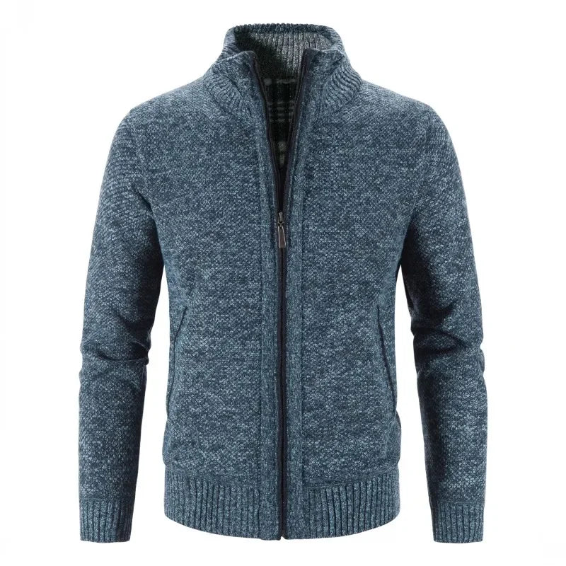 Men’s Knitted Fleece Zipper Cardigan