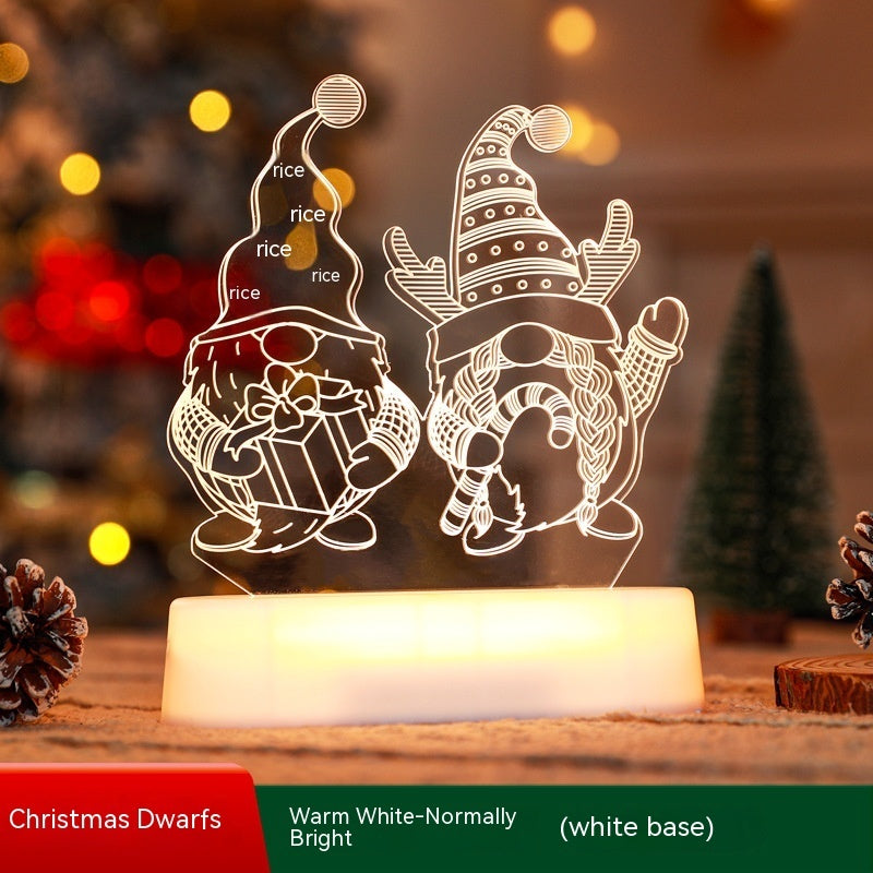 3D Christmas LED Night Light – Acrylic Holiday Lamp & Kids Gift