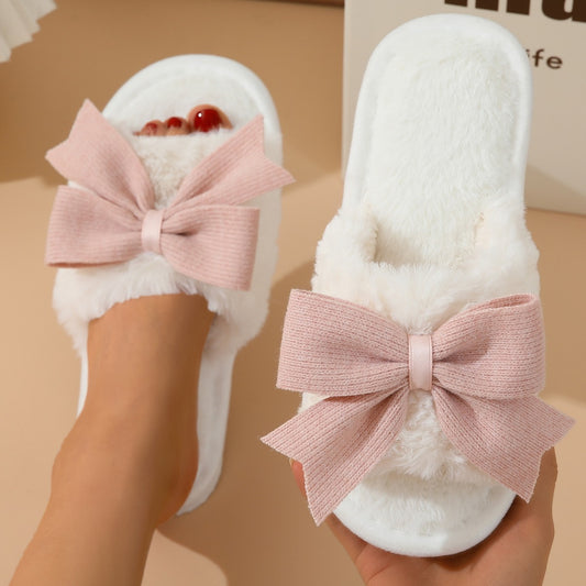Women’s Bow Cotton Slippers