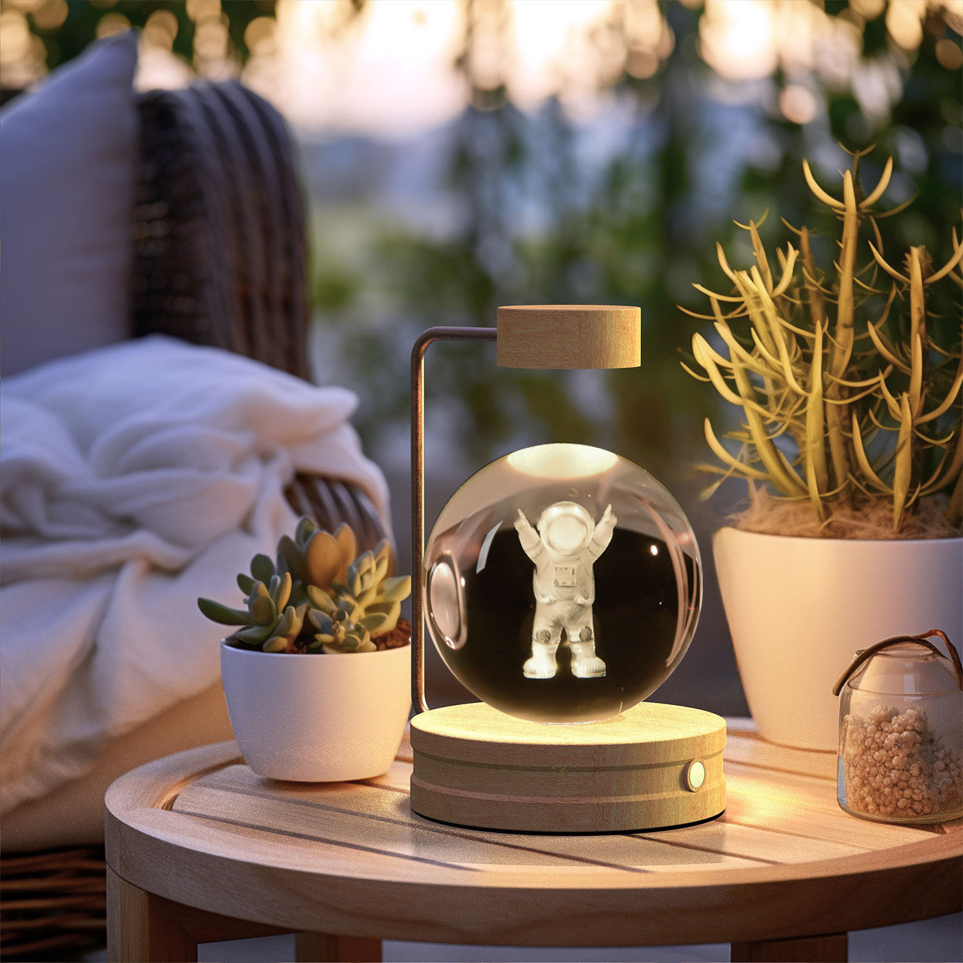 Crystal Ball Dinosaur Night Light – USB Powered