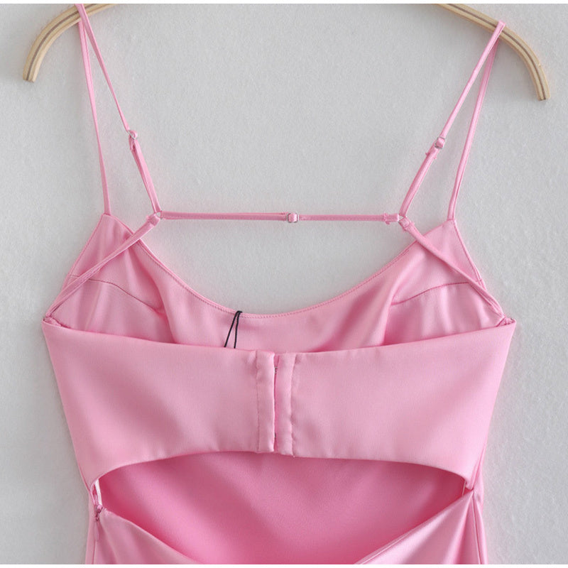 Elegant Satin Camisole Slip Dress