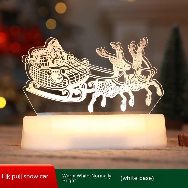 3D Christmas LED Night Light – Acrylic Holiday Lamp & Kids Gift
