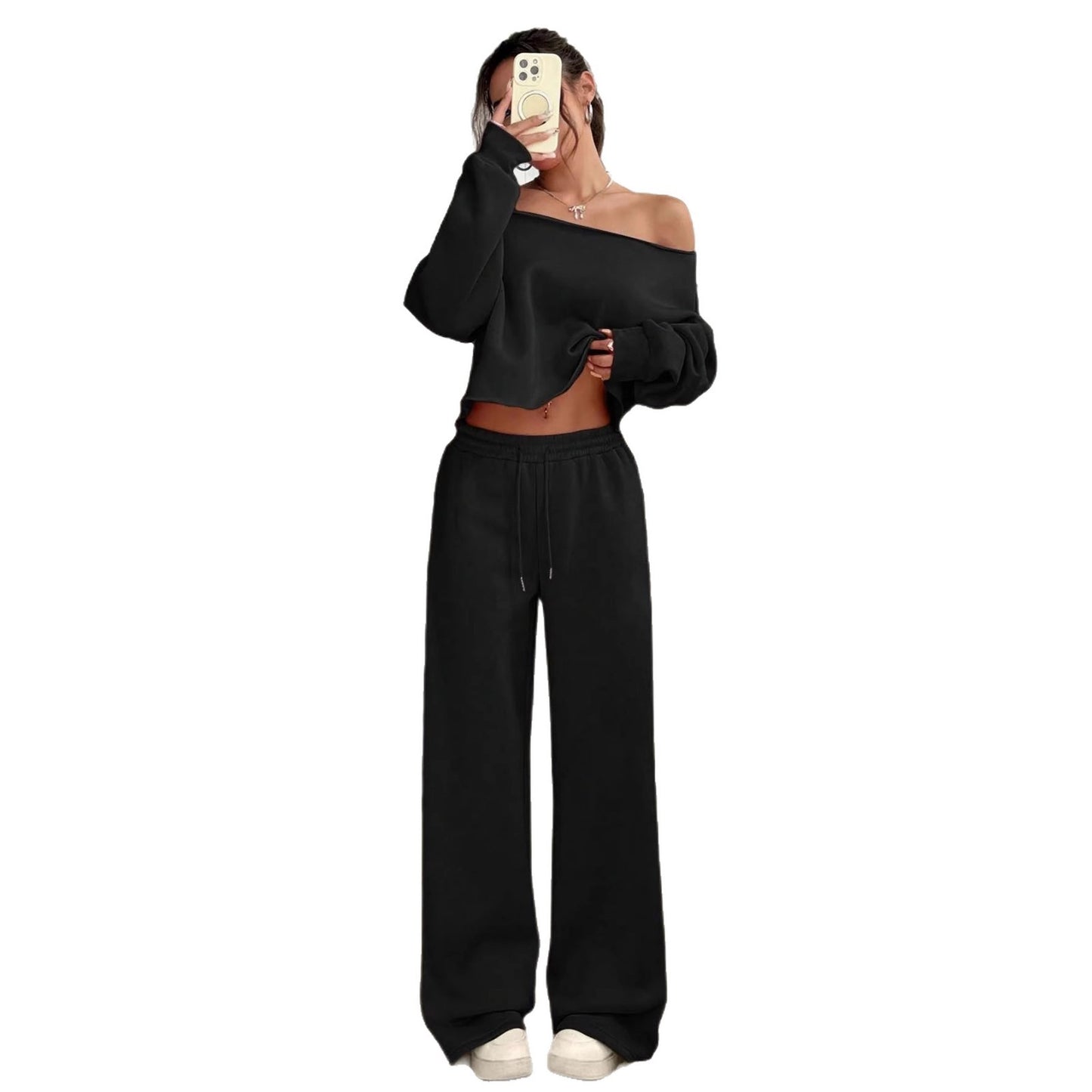 Autumn & Winter Two-Piece Sweater and Trousers Set