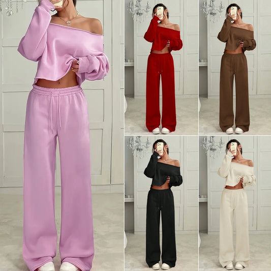 Autumn & Winter Two-Piece Sweater and Trousers Set