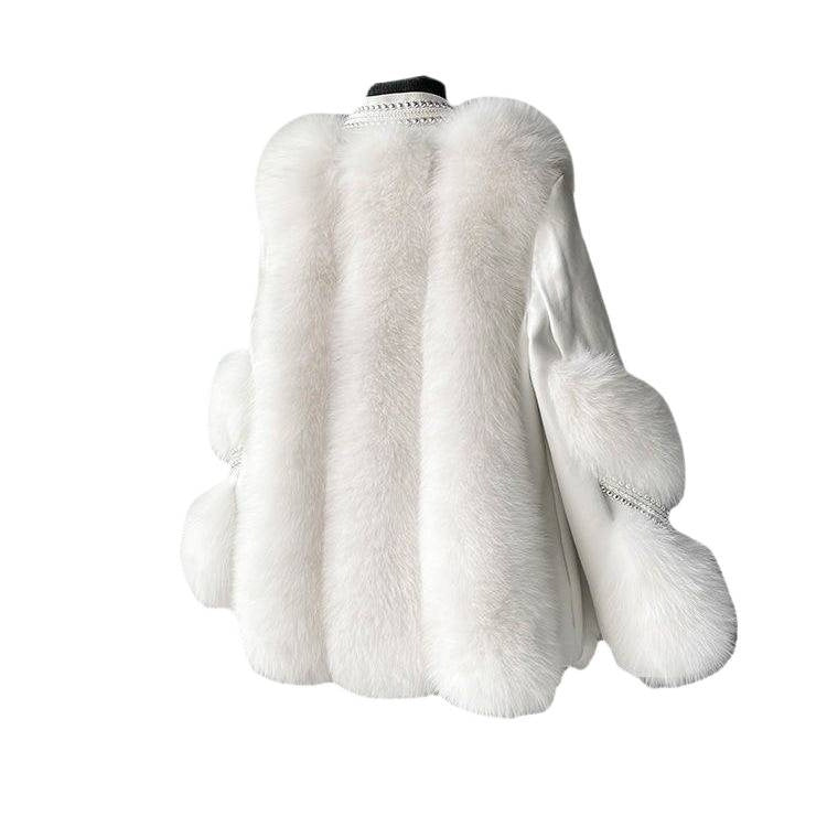 Women’s Mid-Length Faux Fur Coat – Loose Warm Winter Jacket