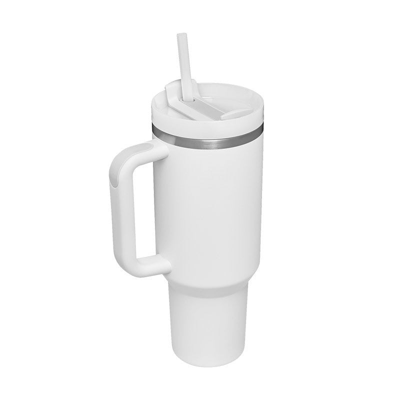 40oz Insulated Tumbler with Handle & Straw