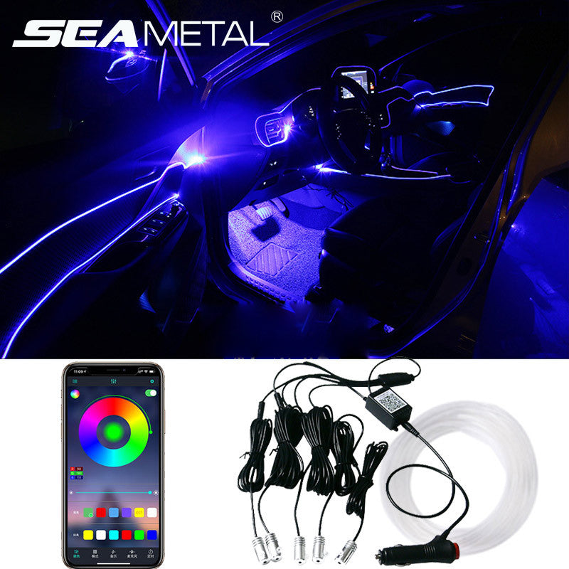 Car Fiber Optic Ambient Light – APP Rhythm Control