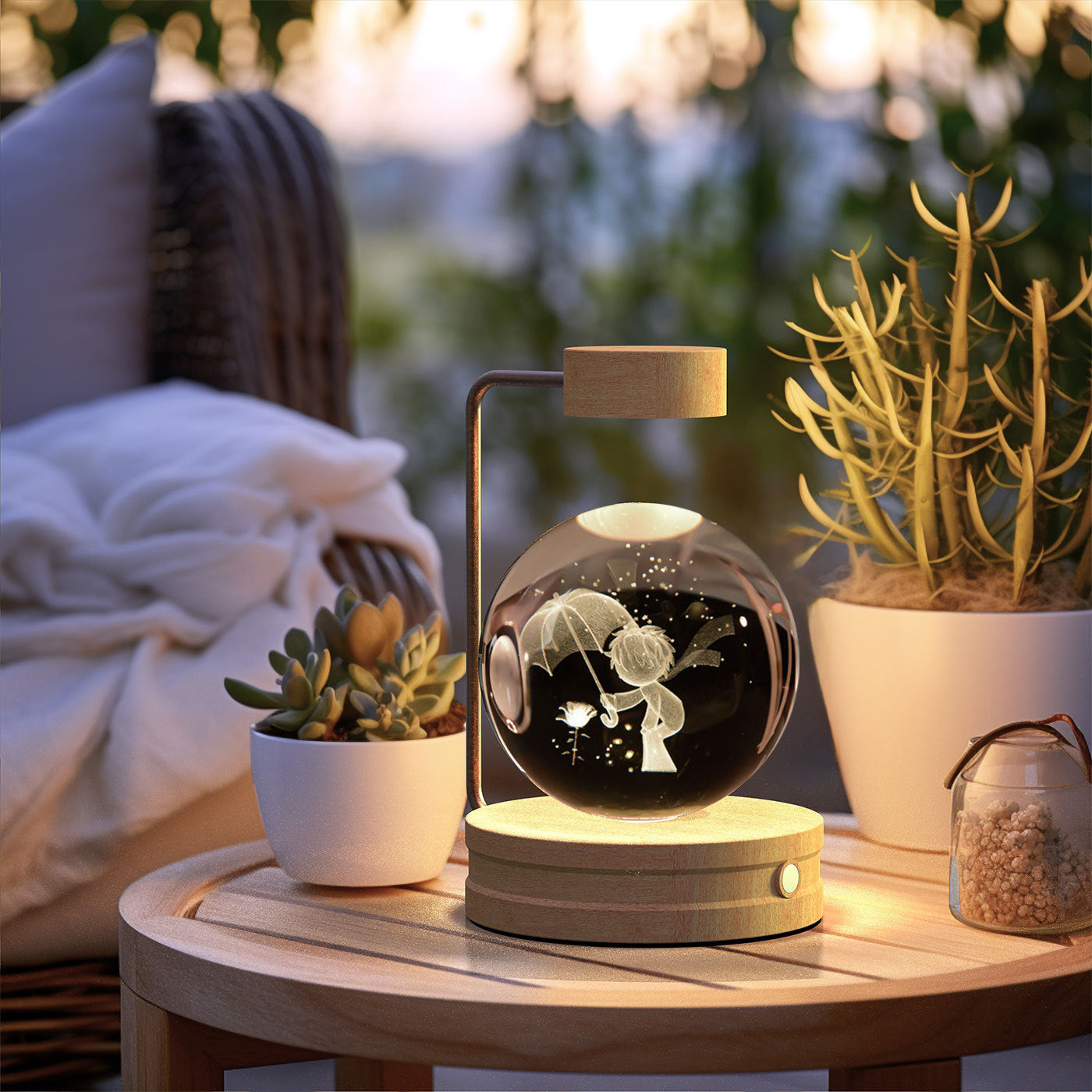 Crystal Ball Dinosaur Night Light – USB Powered