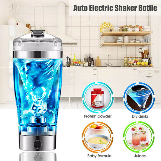 USB Rechargeable Electric Shaker Bottle – Protein & Coffee Mixer