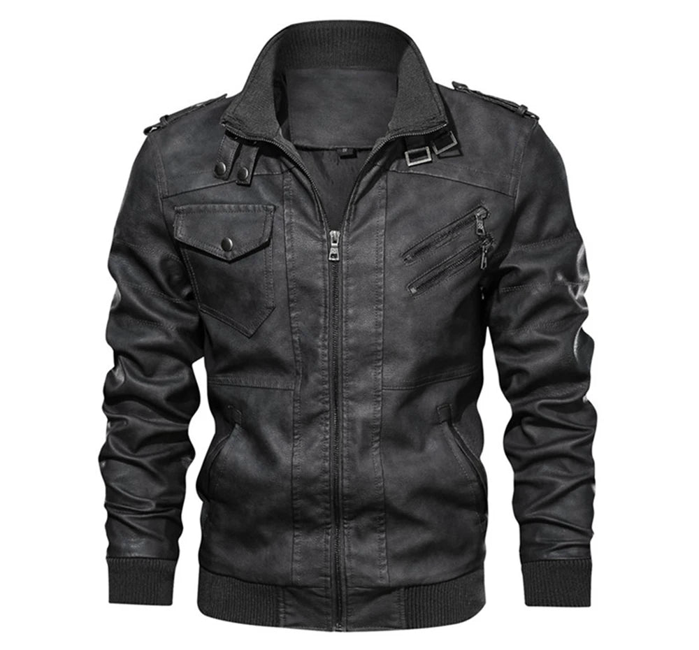Men’s Classic Leather Jacket – Timeless Style & Durability