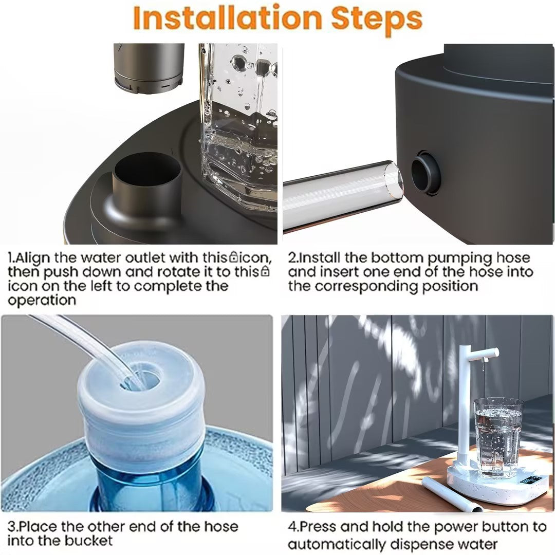 Automatic Rechargeable Water Dispenser with Stand – Desktop Bottle Pump