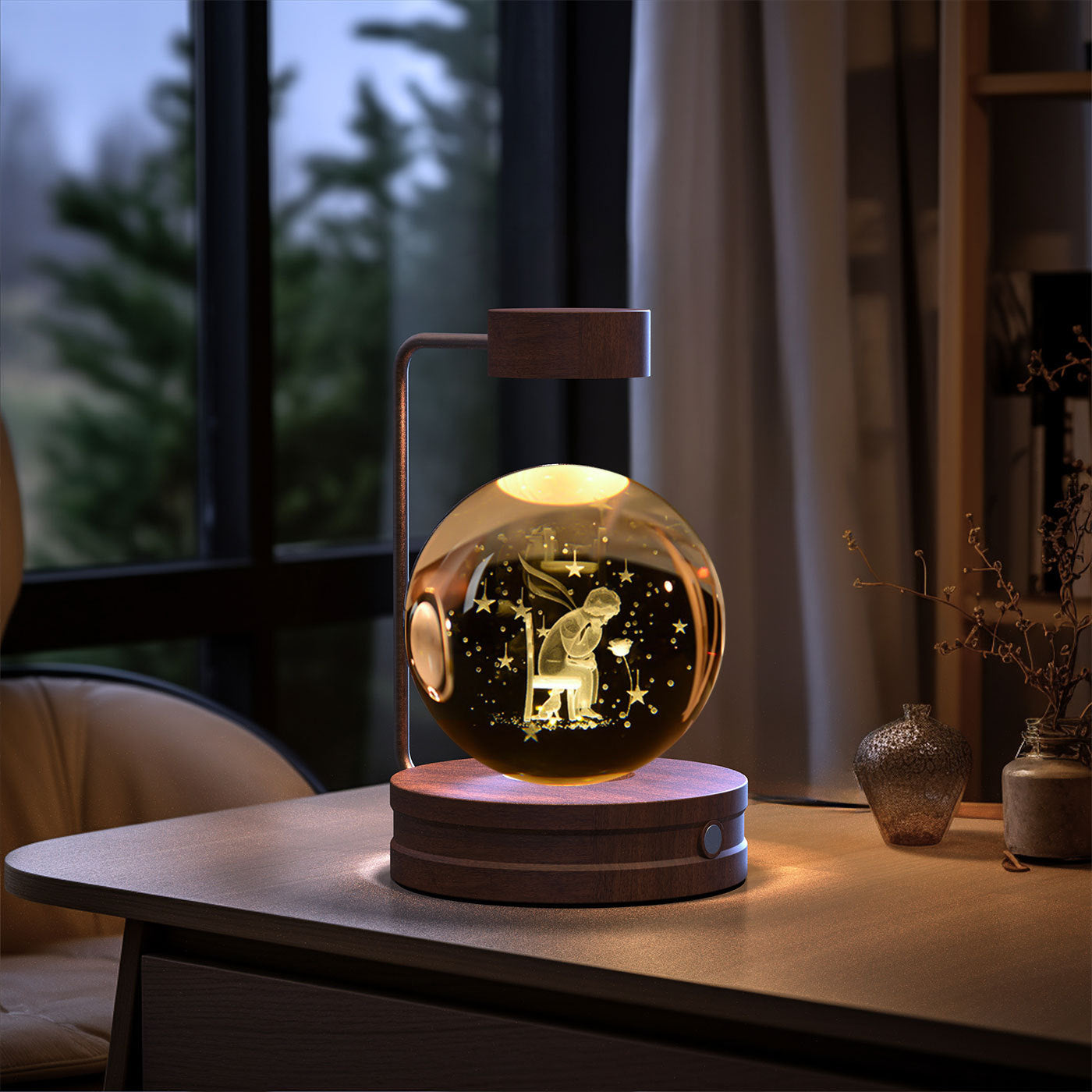 Crystal Ball Dinosaur Night Light – USB Powered
