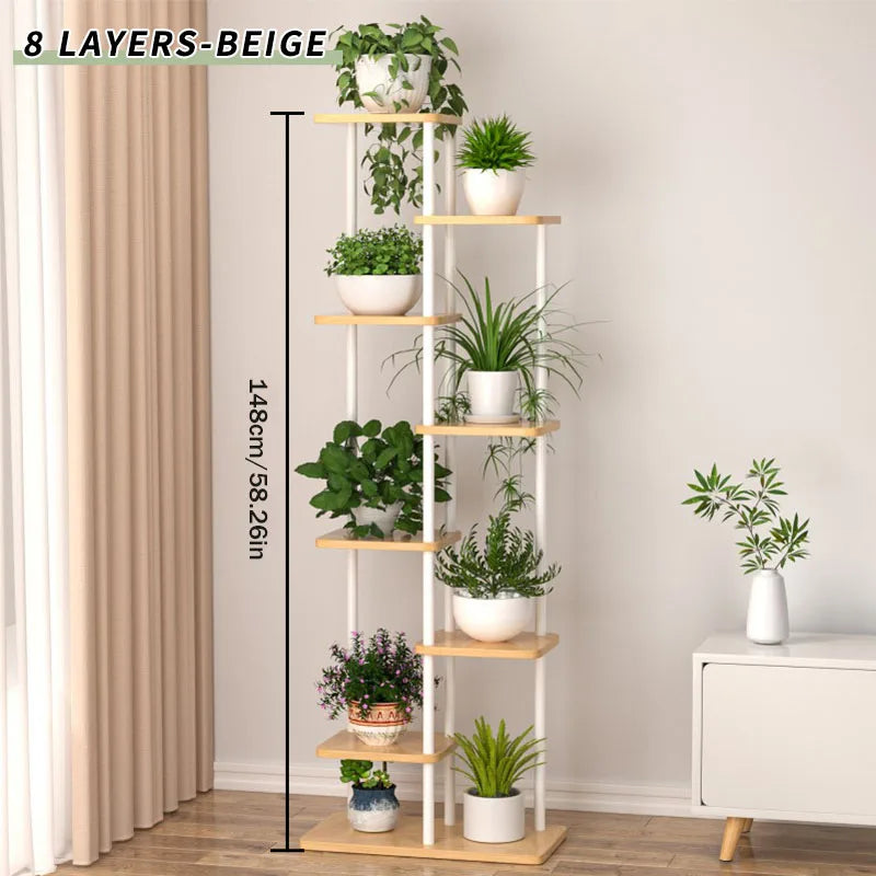 Wooden Multi-Layer Plant Stand