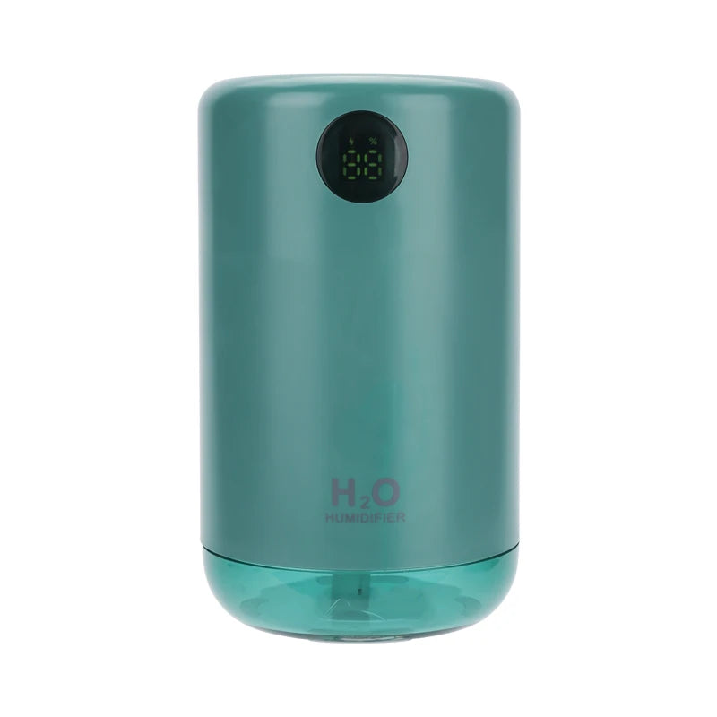 Wireless Ultrasonic Air Humidifier – 500ml Portable Aroma Diffuser with LED Battery Display