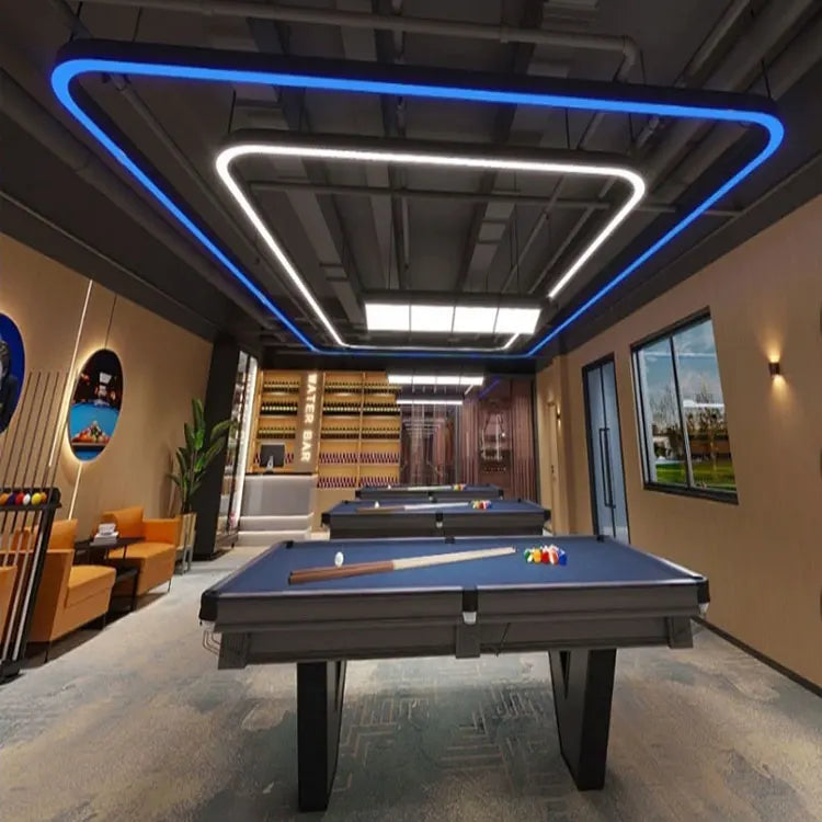 Customizable LED Billiard Pool Table Pendant Light – Rectangular Suspension Lamp
