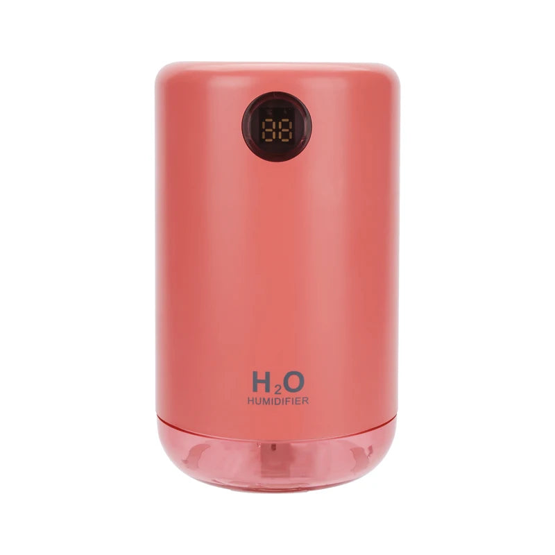 Wireless Ultrasonic Air Humidifier – 500ml Portable Aroma Diffuser with LED Battery Display