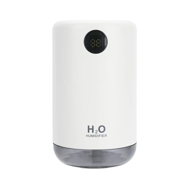 Wireless Ultrasonic Air Humidifier – 500ml Portable Aroma Diffuser with LED Battery Display