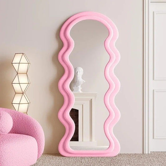 Wave Full-Length Mirror – Modern Irregular Standing Mirror for Home & Boutiques