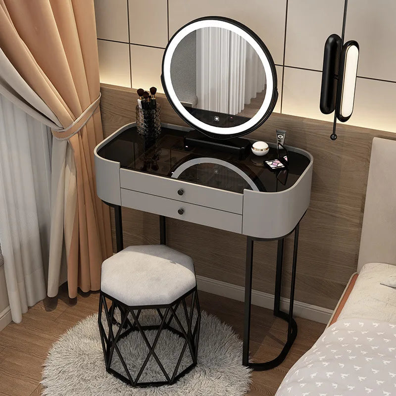 Light Luxury Modern Dressing Table with Mirror