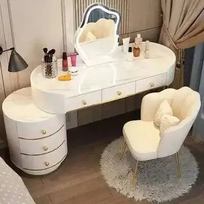 Nordic LED Makeup Dressing Table Set