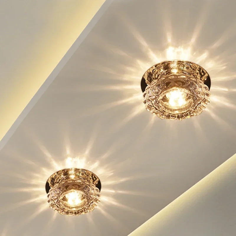 Crystal Flush Ceiling Light