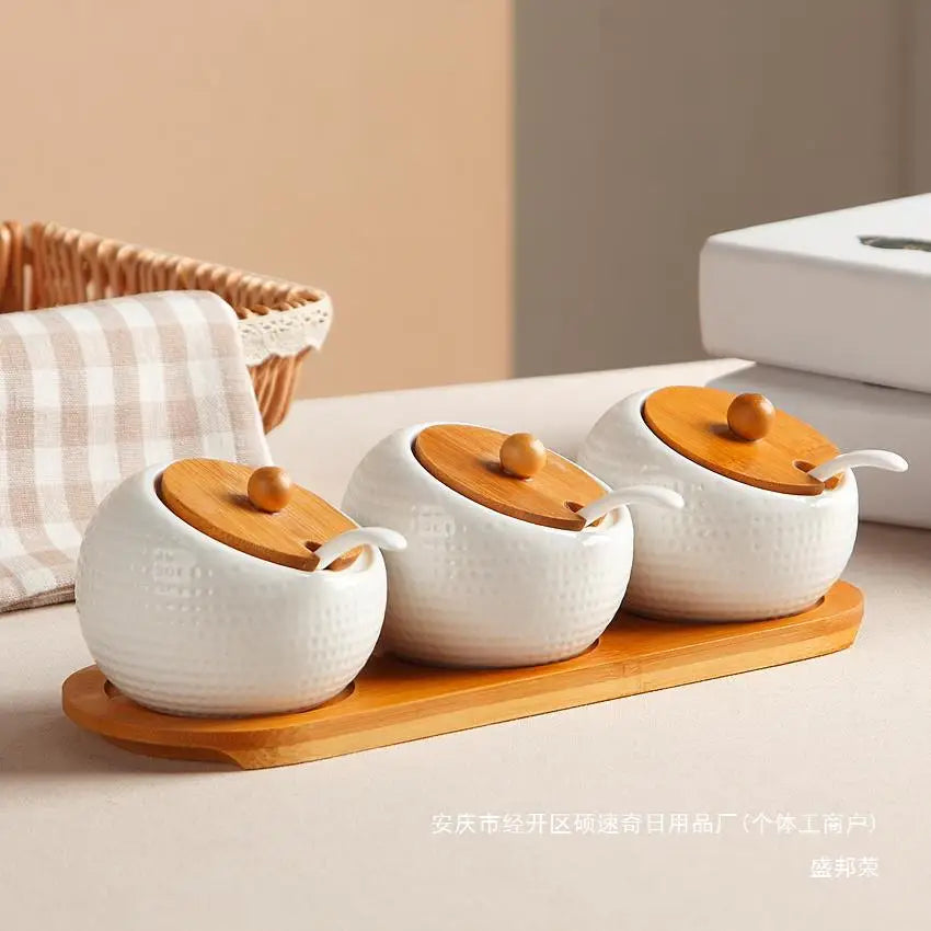 Ceramic Seasoning Jar with Lid