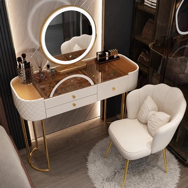Luxury LED Makeup Dressing Table Mirror – White