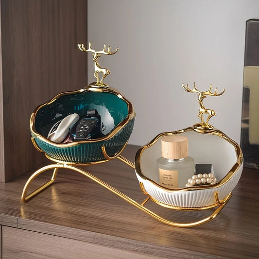 Ceramic 2-Tier Shoe Cabinet