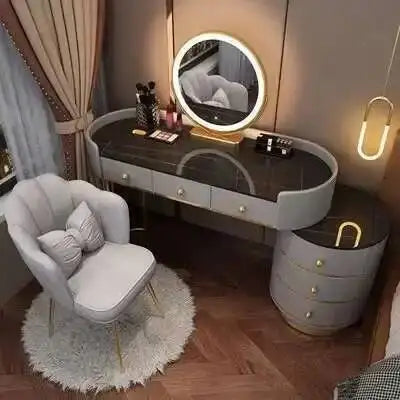 Nordic LED Makeup Dressing Table Set
