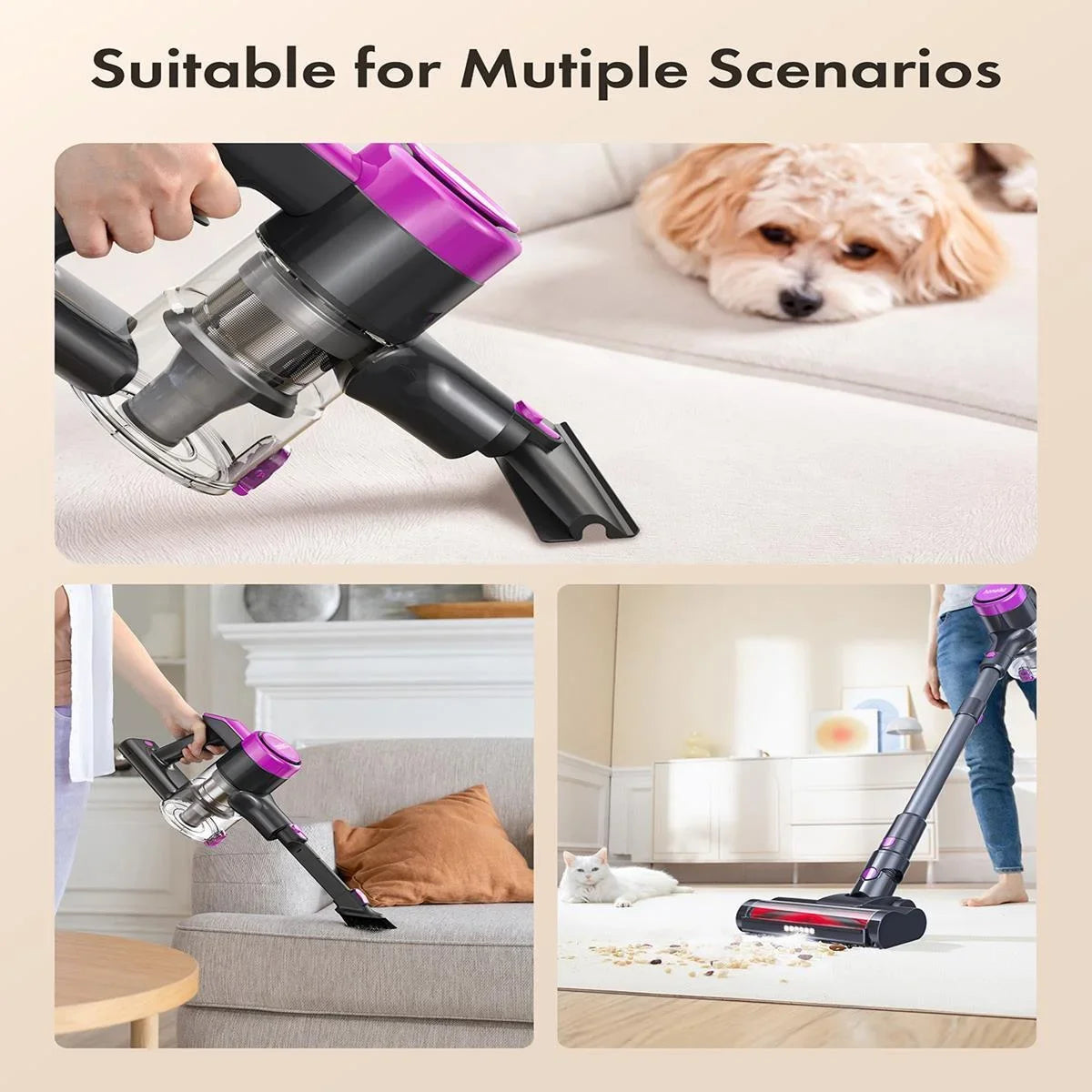 Cordless Vacuum Cleaner – 23KPa Power
