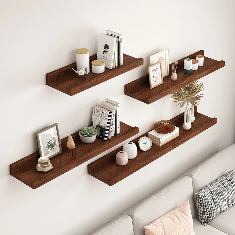 Rectangular Wooden Wall Plant Rack