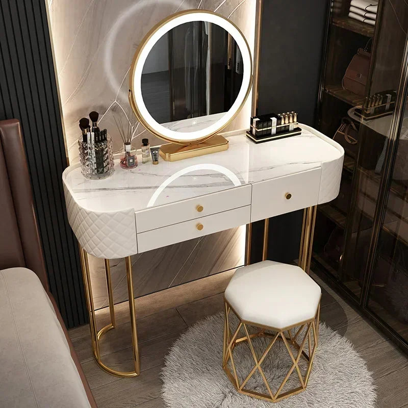 Luxury LED Makeup Dressing Table Mirror – White