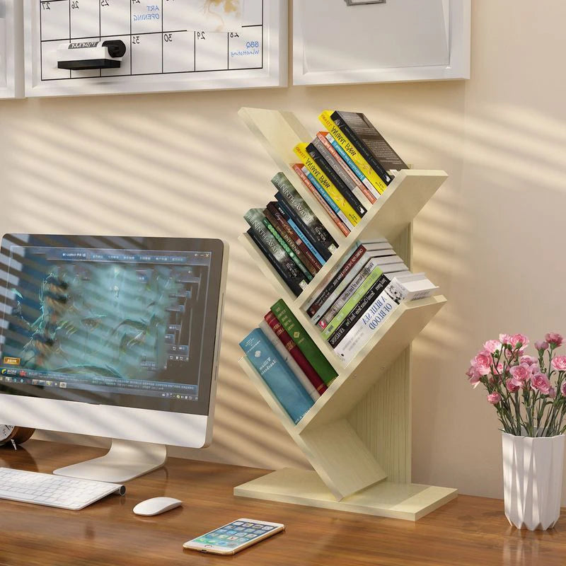 Tree-Shape Tabletop Bookshelf Organizer