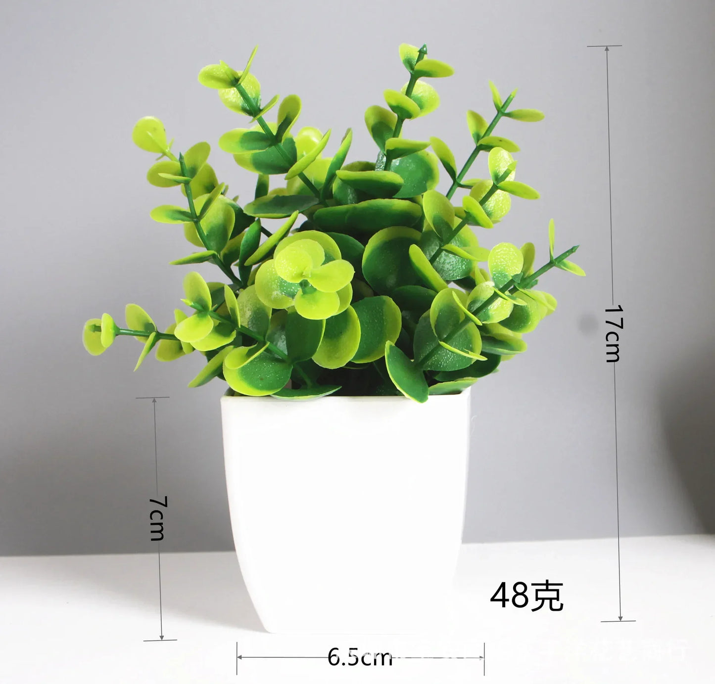 Artificial Bonsai Eucalyptus Plant – Potted Indoor & Outdoor Decor