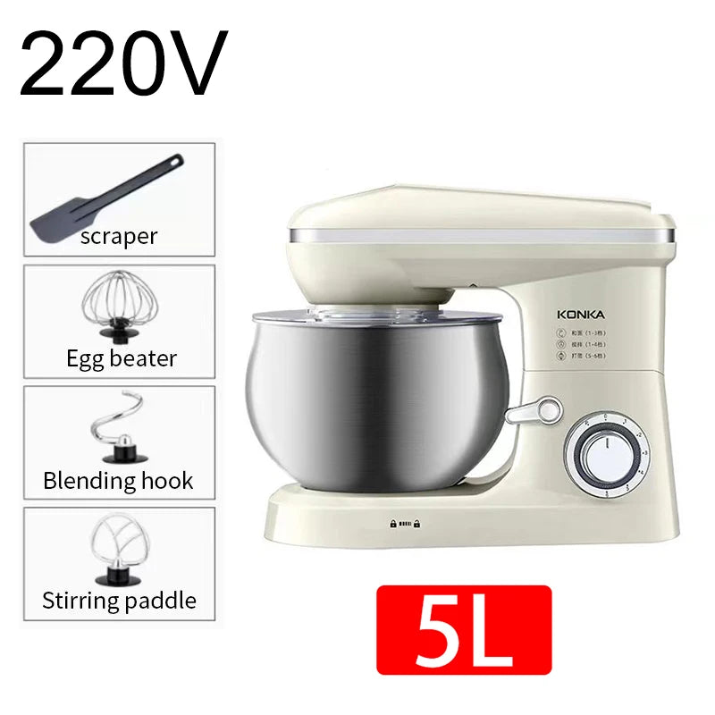Multifunctional Chef Machine – Automatic Dough Kneader & Egg Beater (3L)