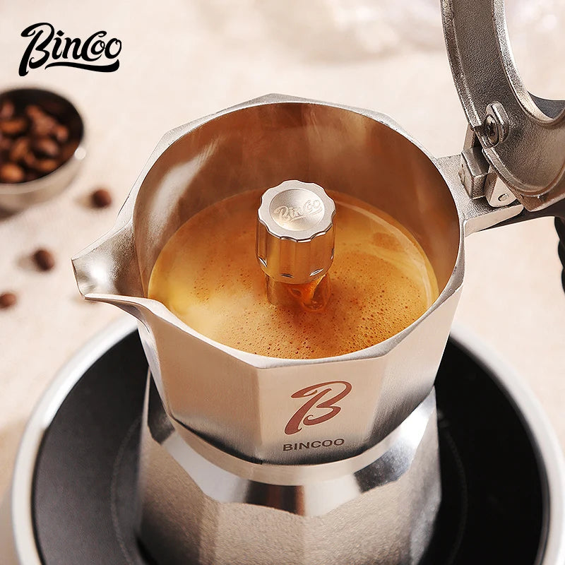Bincoo 3-Valve Stainless Steel Moka Pot