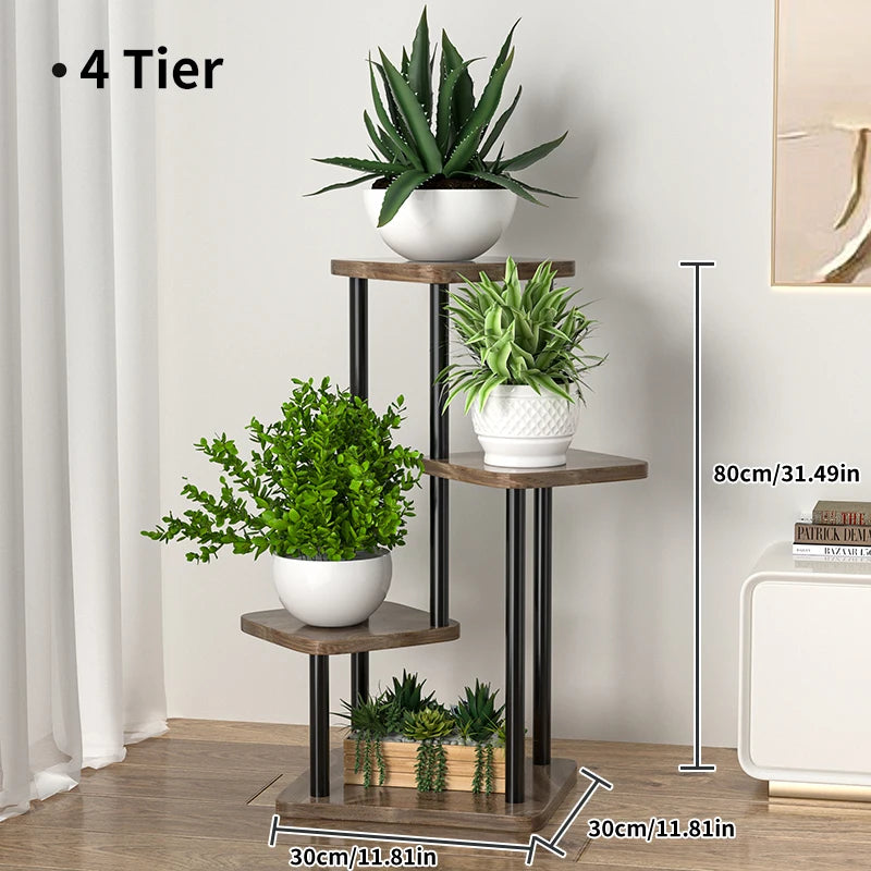 Wooden Multi-Layer Plant Stand