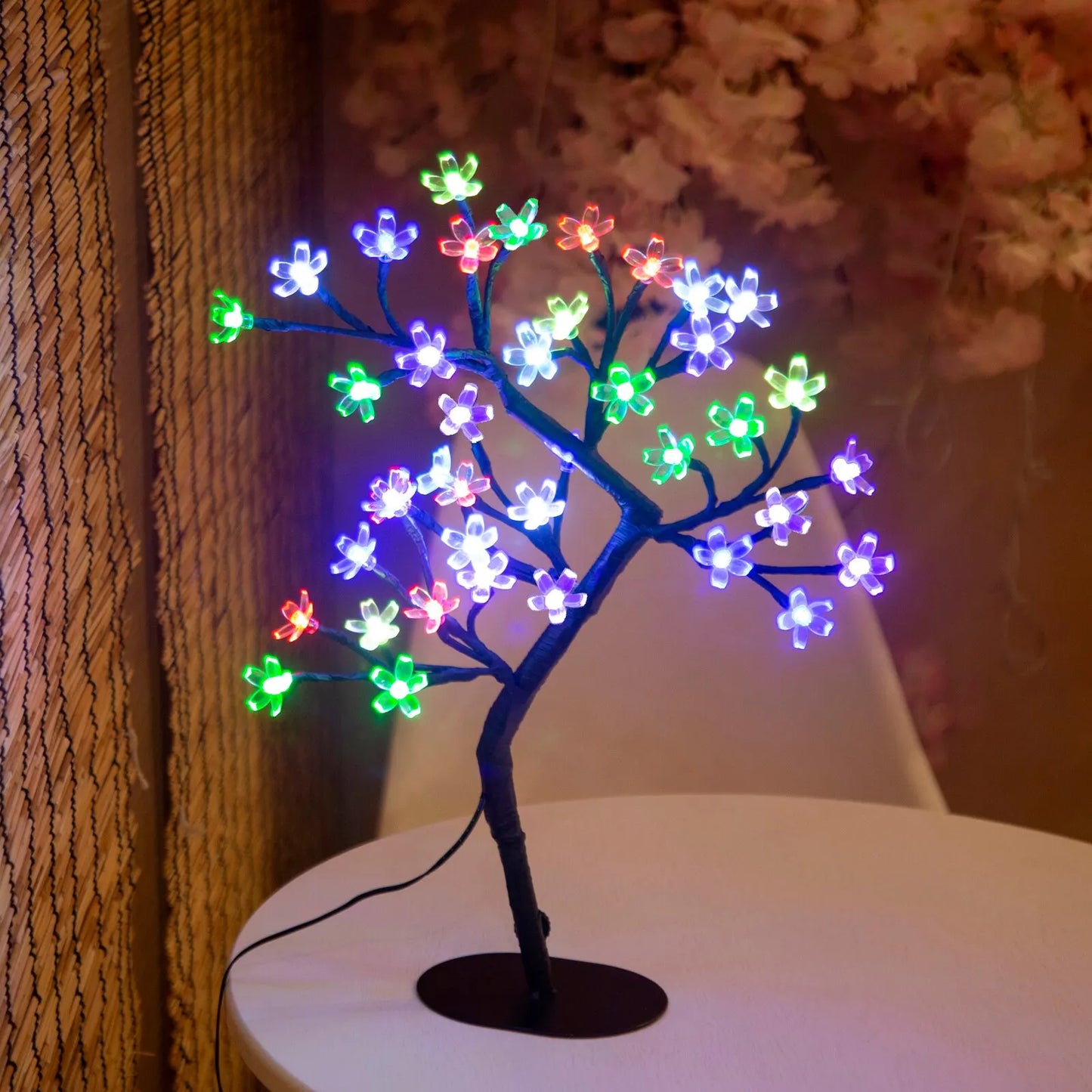 Cherry Blossom LED Table Tree Night Light – USB Powered Touch Switch