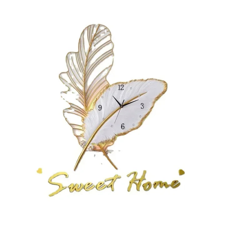 Luxury Feather Wall Clock