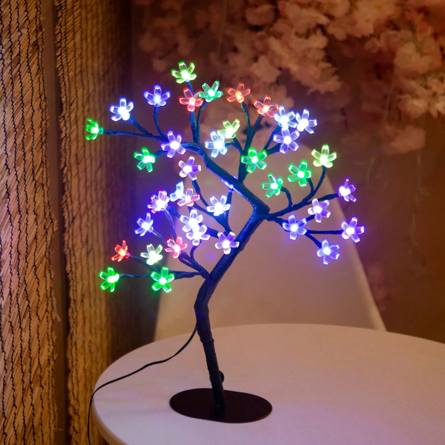Cherry Blossom LED Table Tree Night Light – USB Powered Touch Switch